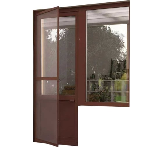 Изображение товара Москитная сетка на дверь Комфорт с соединителем, 2250х800 мм, коричневая МСДС5550