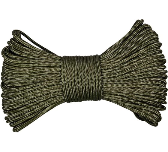 Изображение товара Шнур плетеный полипропиленовый ООО Оптхозторг 4 мм 50 м хаки 0584508
