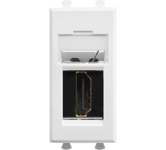 Изображение товара HDMI-розетка модульная DKC Avanti тип А-А, белое облако, 1 модуль 4400251