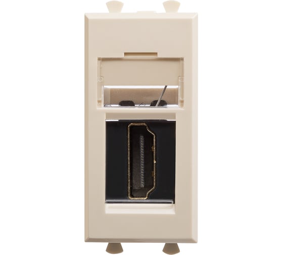 Изображение товара HDMI-розетка модульная DKC Avanti тип А-А, ванильная дымка, 1 модуль 4405251