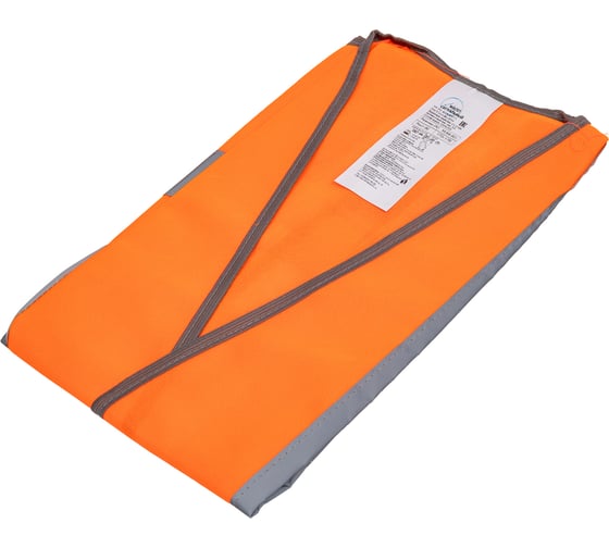 Изображение товара Жилет сигнальный Костромская Текстильная Компания тип 3э трикотажное полотно, 100 г, застежка велькро, Оранжевый, M (88-92), 170-176 4680641984103