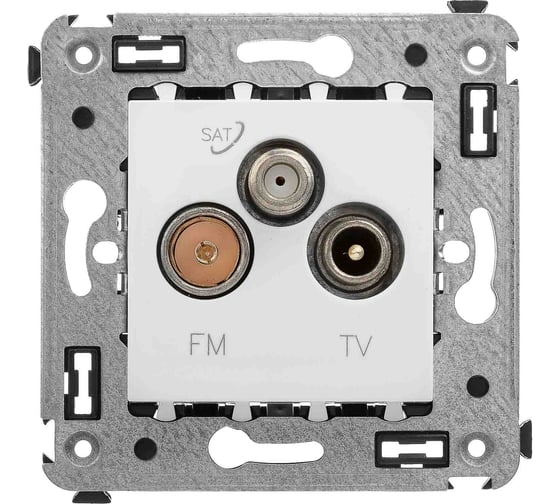 Изображение товара Розетка DKC TV FM SAT в стену, Avanti, Белое облако 4400533