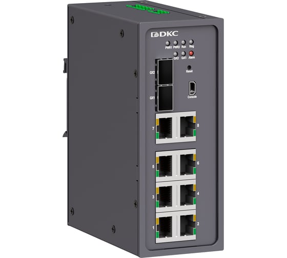 Изображение товара Промышленный управляемый коммутатор DKC 2×100Base X, 1000Base X, 10/100/1000Base T X SFP слота: 8×10/100Base T X портов R N2000 2GX8 N2000-2GX8T-P1
