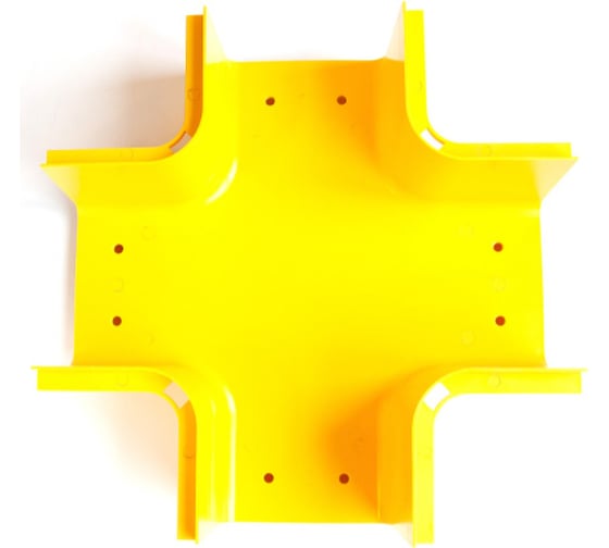 Изображение товара Х-соединитель оптического лотка LANMASTER 120 мм, желтый LAN-OT120-XT