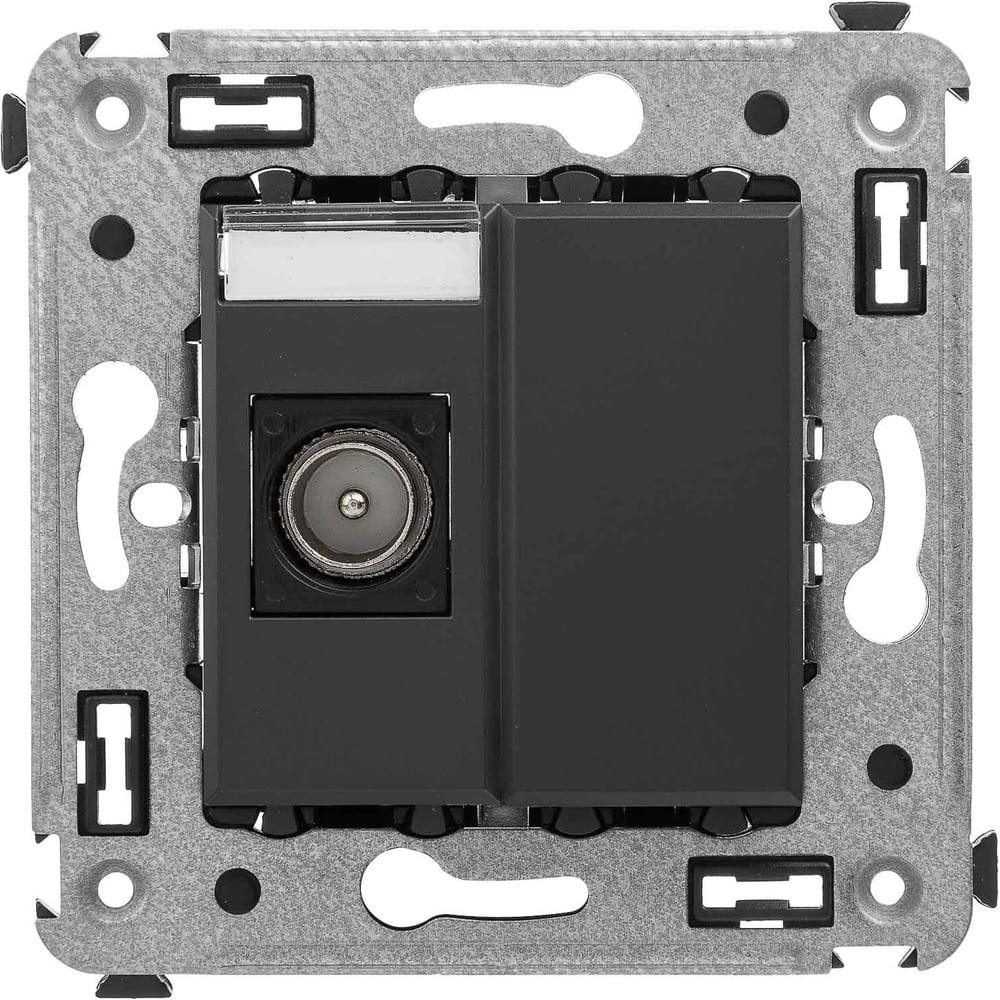 Изображение товара Розетка DKC TV одиночная в стену, Avanti, Черный матовый 4412503