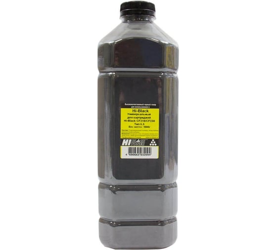 Изображение товара Тонер универсальный Hi-Black для HP CF218/CF230, Тип 6.5, Bk, 1 кг, канистра HB-HP-Univ-T6.5-Bk-1000G