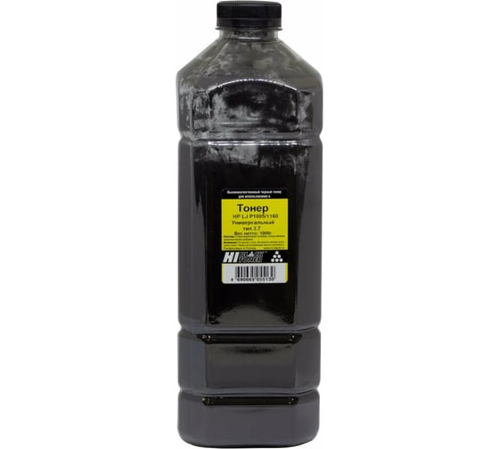 Изображение товара Тонер универсальный Hi-Black для HP LJ P1005/1160, Тип 3.7, Bk, 1 кг, канистра HB-HP-Univ-T3.7-Bk-1000G