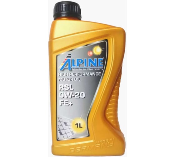 Изображение товара Масло моторное универсальное Alpine RSL 0W-20 FE+ 1L 0121671