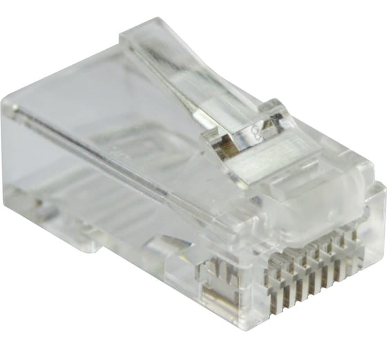 Изображение товара Коннектор LANMASTER RJ45, тип EZ 8P8C, UTP, cat.6, универсальный, 100 шт. LAN-EZ45-8P8C/U6-100