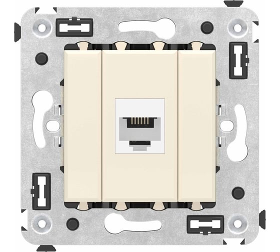 Изображение товара Телефонная розетка DKC RJ 12 без шторки в стену одинарная, Avanti, Ванильная дымка 4405613