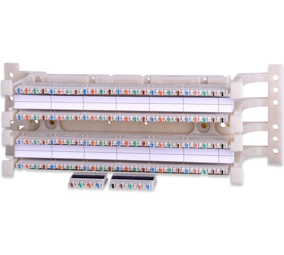 Изображение товара Кроссовая панель LANMASTER 110 типа, 100 пар, настенная, с модулями LAN-WS110-100FT