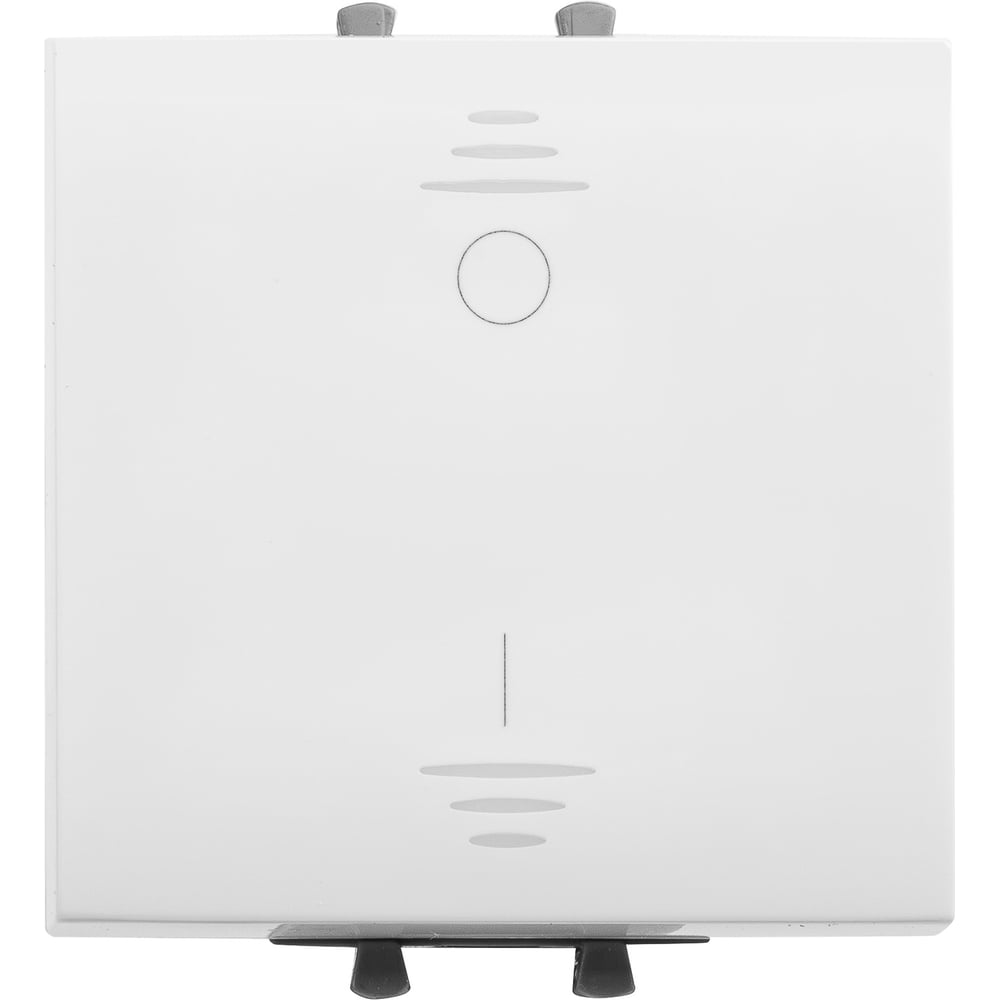 Изображение товара Выключатель двухполюсный одноклавишный модульный DKC Avanti, Белое облако, 2 модуля 4400222