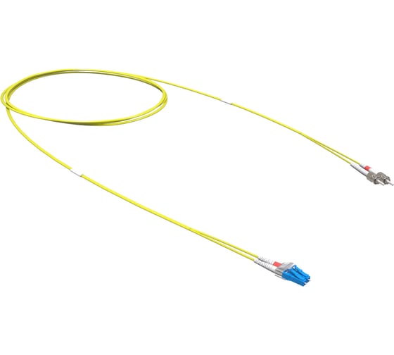 Изображение товара Оптический коммутационный шнур DKC переходной Duplex LC UPC/ST UPC, 9/125 OS2, 2 м, 1 шт. RNPC9DSULU2