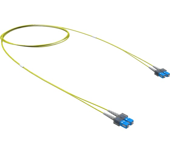 Изображение товара Оптический коммутационный шнур DKC Duplex SC UPC/SC UPC, 9/125 OS2, 10 м, 1 шт. RNPC9DCUCU10