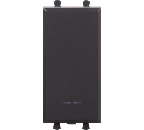 Изображение товара Выключатель модульный DKC Avanti, Черный матовый, 1 модуль 4412101