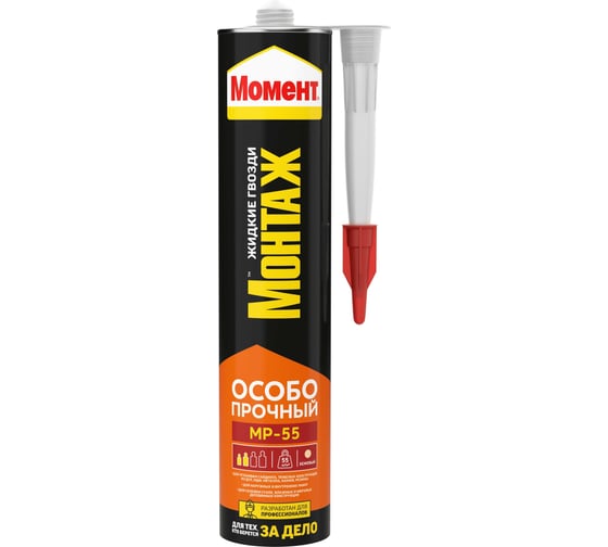 Изображение товара Монтажный клей МОМЕНТ Монтаж МР-55 Особопрочный белый 290 мл 3047932