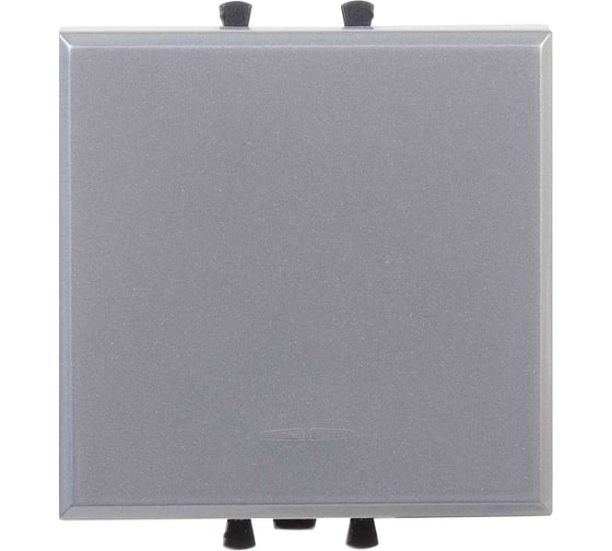 Изображение товара Выключатель одноклавишный модульный DKC Avanti, Закаленная сталь, 2 модуля 4404102