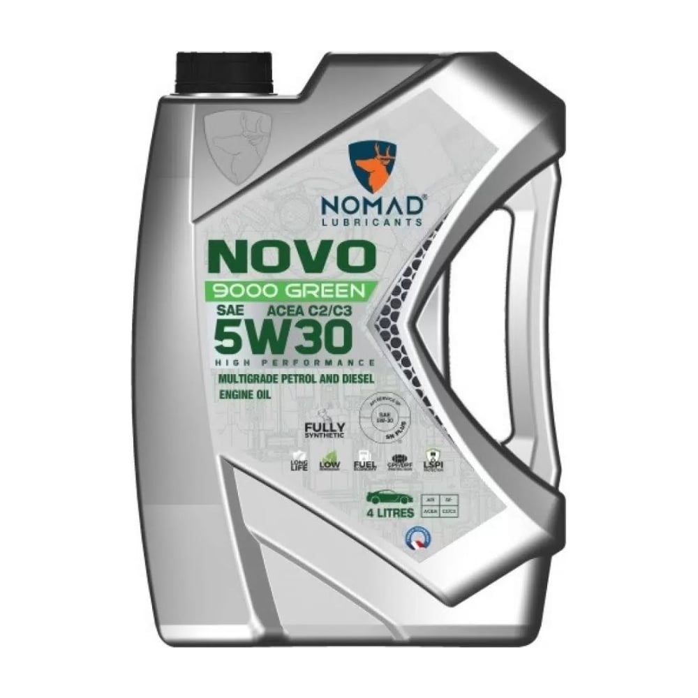 Изображение товара Масло моторное синтетическое NOMAD Novo 9000 Green SAE 5W30 4л