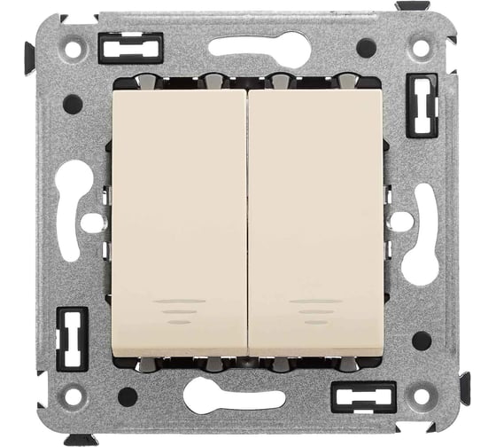 Изображение товара Кнопка двухклавишная в стену DKC Avanti, Ванильная дымка 4405154