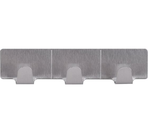 Изображение товара Планка с 3 крючками МУЛЬТИДОМ Стэнли стил длина 12 см DH27-96