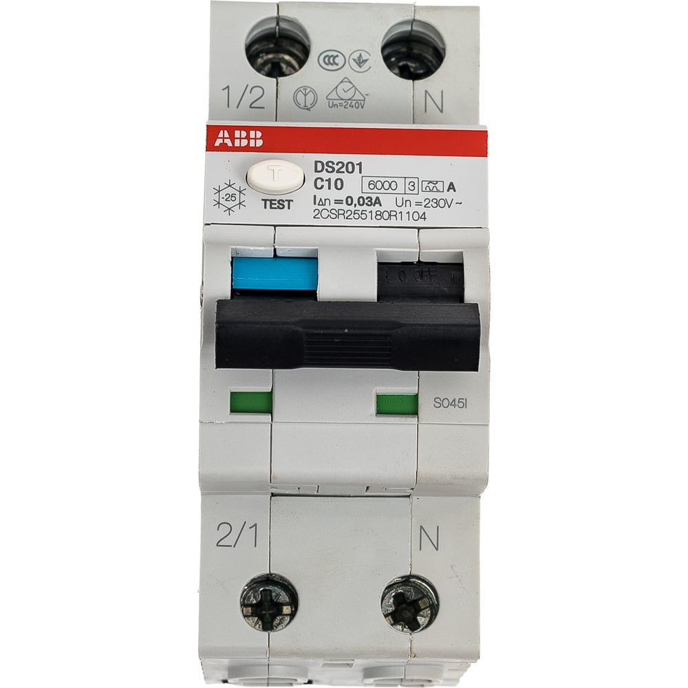 Изображение товара Автоматический выключатель дифференциального тока ABB DS201 C10 A30 2CSR255180R1104