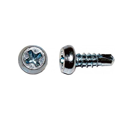 Изображение товара Саморез STARFIX 3.8x11 мм для лист. металла, цинк, со сверлом (1000 шт. в карт. уп.) SMC1-56541-1000