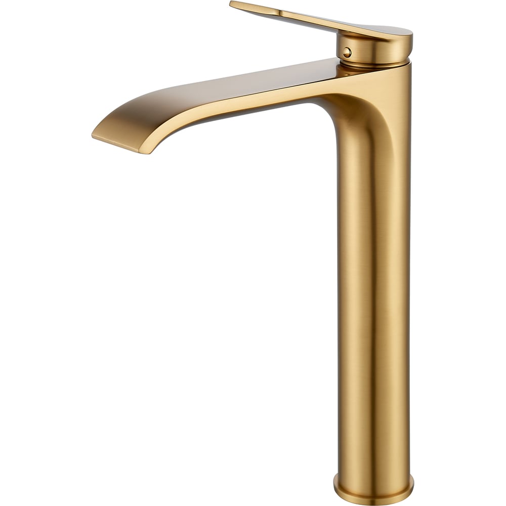 Изображение товара Смеситель для раковины Shevanik S4111G одиноручажный золотой сатин