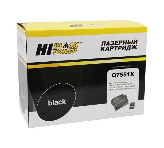 Изображение товара Картридж Hi-Black для HP LJ P3005/M3027MFP/M3035MFP, 13K HB-Q7551X
