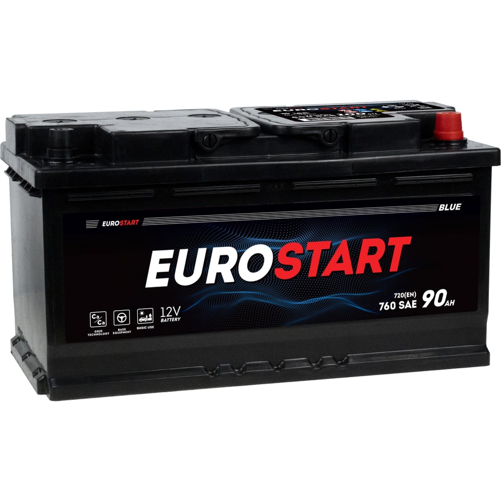 Изображение товара Аккумуляторная батарея EUROSTART Blue 90Ah R+ EB900