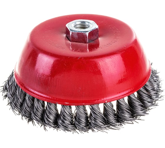 Изображение товара Кордщетка чашечная  для УШМ (витая жесткая) 150 мм Профессионал 9633