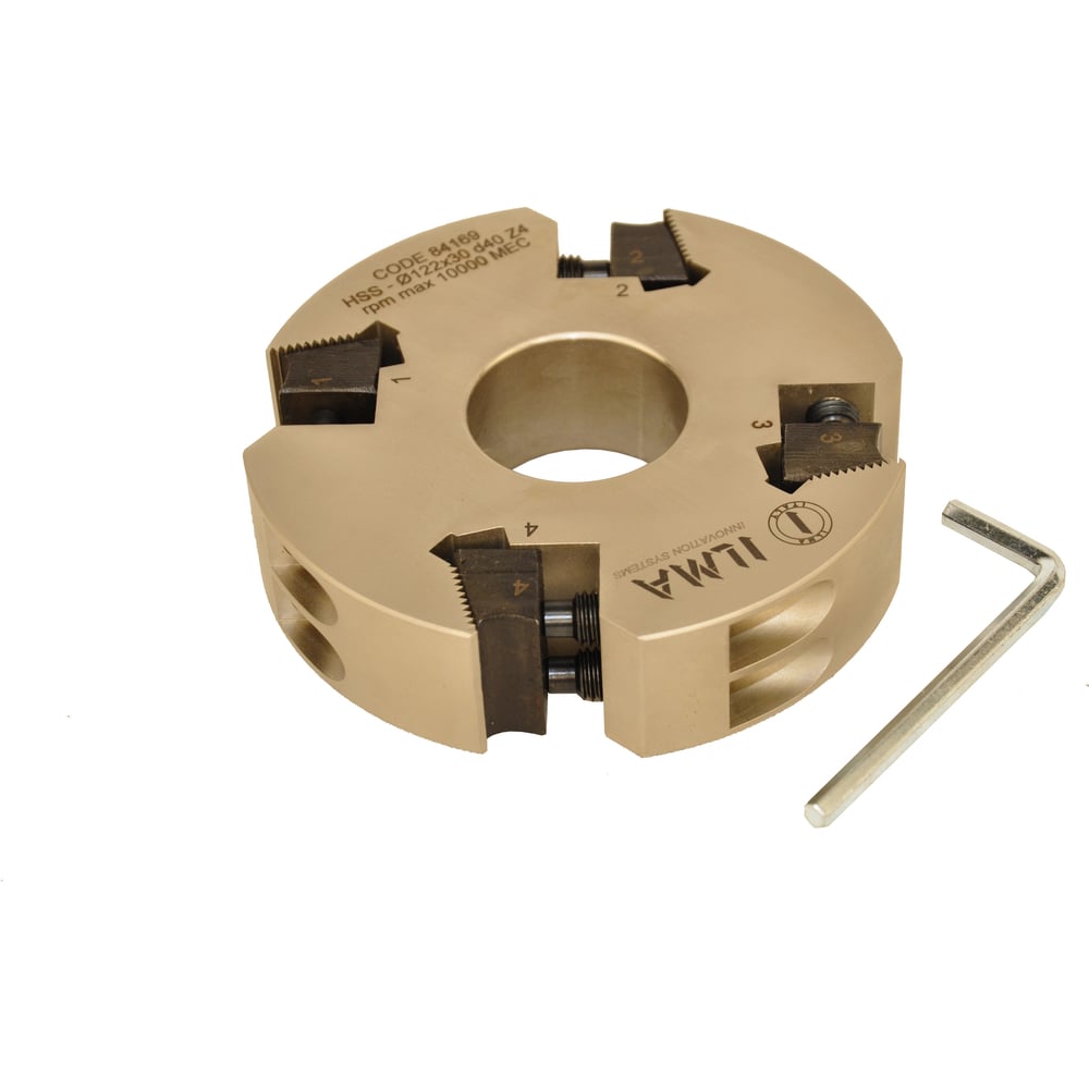 Изображение товара Головка фуговальная ILMA стальная для бланкетных ножей 122x40x30 Z=4 TRA122304