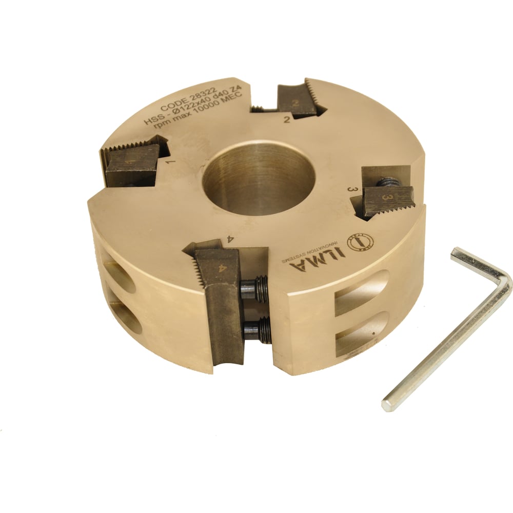 Изображение товара Головка фуговальная ILMA стальная для бланкетных ножей 122x40x40 Z=4