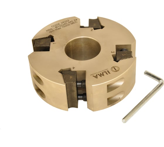 Изображение товара Головка фуговальная ILMA стальная для бланкетных ножей 122x40x40 Z=4 TRA122404