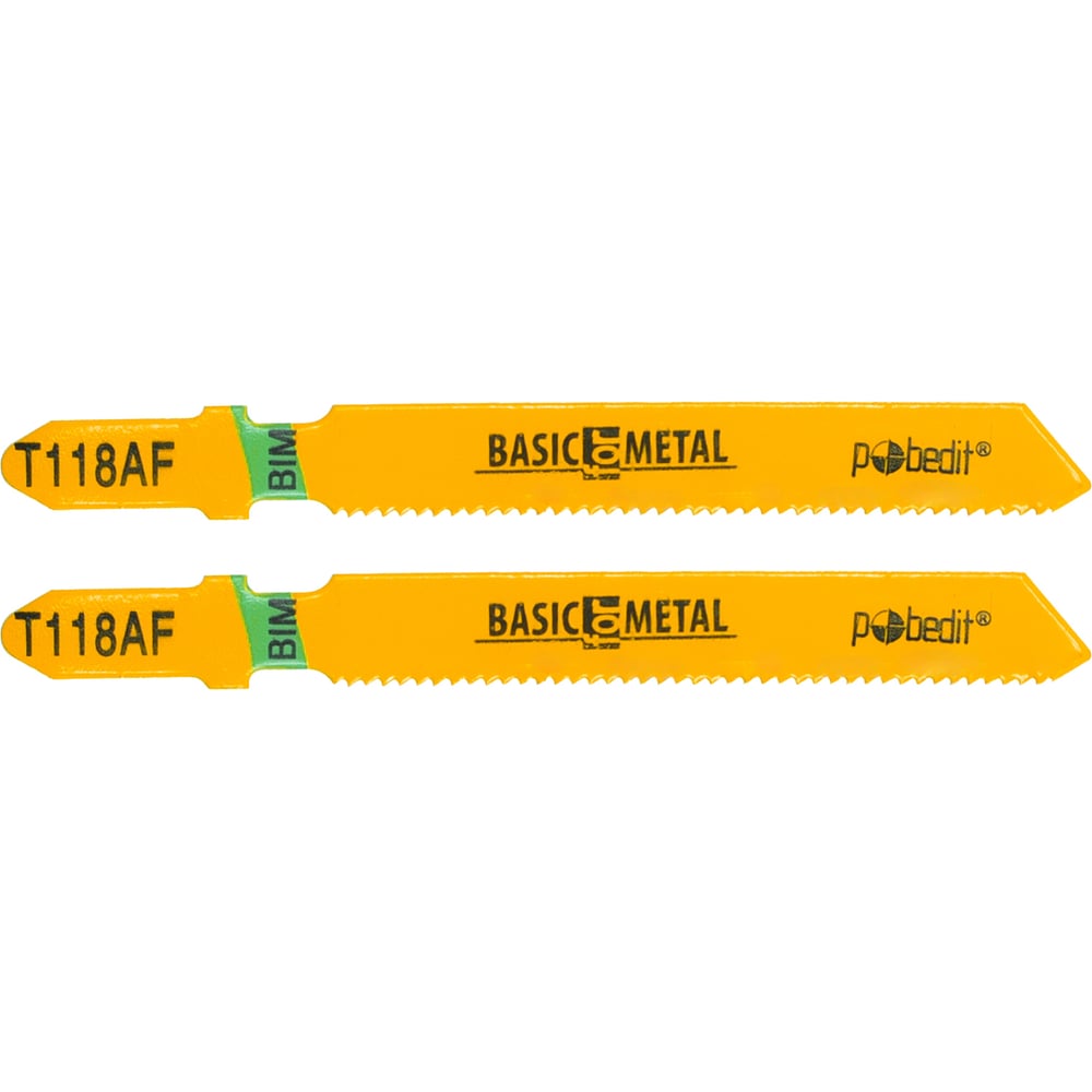 Изображение товара Полотна для электролобзика T118AF 2 шт BIM Pobedit 2500250 для металла