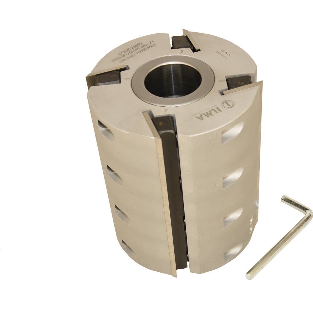 Изображение товара Фуговальная головка ILMA алюминиевая 125x150x40 Z=4 для строгальных ножей