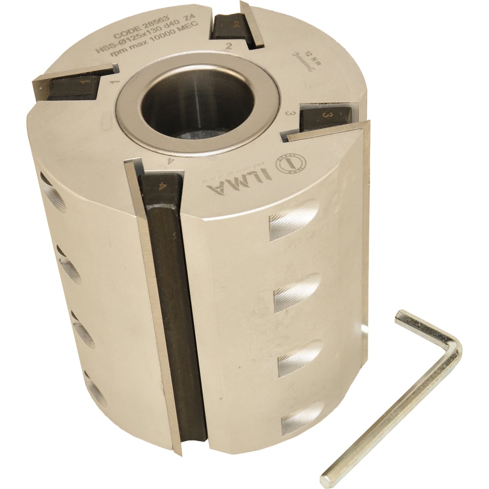 Изображение товара Головка фуговальная ILMA алюминиевая для строгальных ножей 125x130x40 Z=4