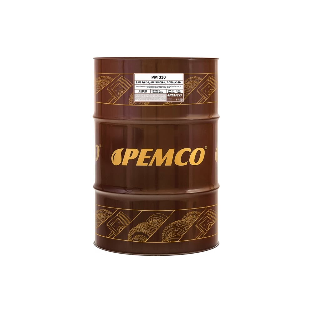 Изображение товара Синтетическое моторное масло PEMCO 330 5W30 208 л для легковых автомобилей