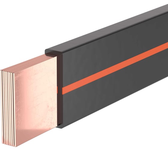 Изображение товара Гибкая шина в ПВХ изоляции DKC 4x100x1мм, In 1075А ΔT 50K 2м R5BFC41001