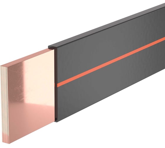 Изображение товара Гибкая шина в ПВХ изоляции DKC 8x100x1мм, In 1815А ΔT 50K 2м R5BFC81001