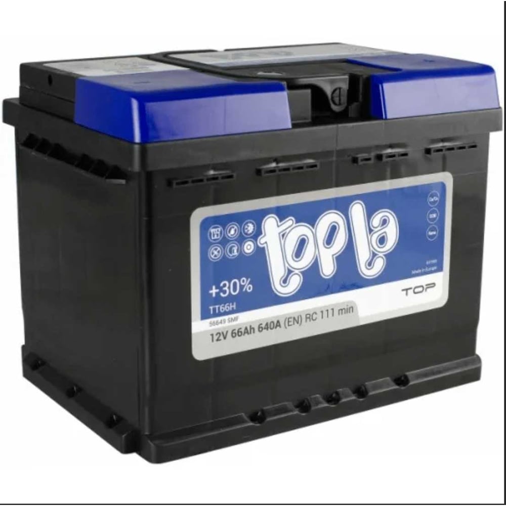 Изображение товара Аккумулятор Topla Top 6СТ-66.0 с пусковым током 640 А