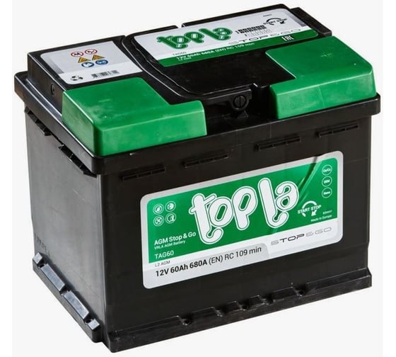 Изображение товара Аккумулятор Topla AGM Stop_Go 6СТ-60.0 114060
