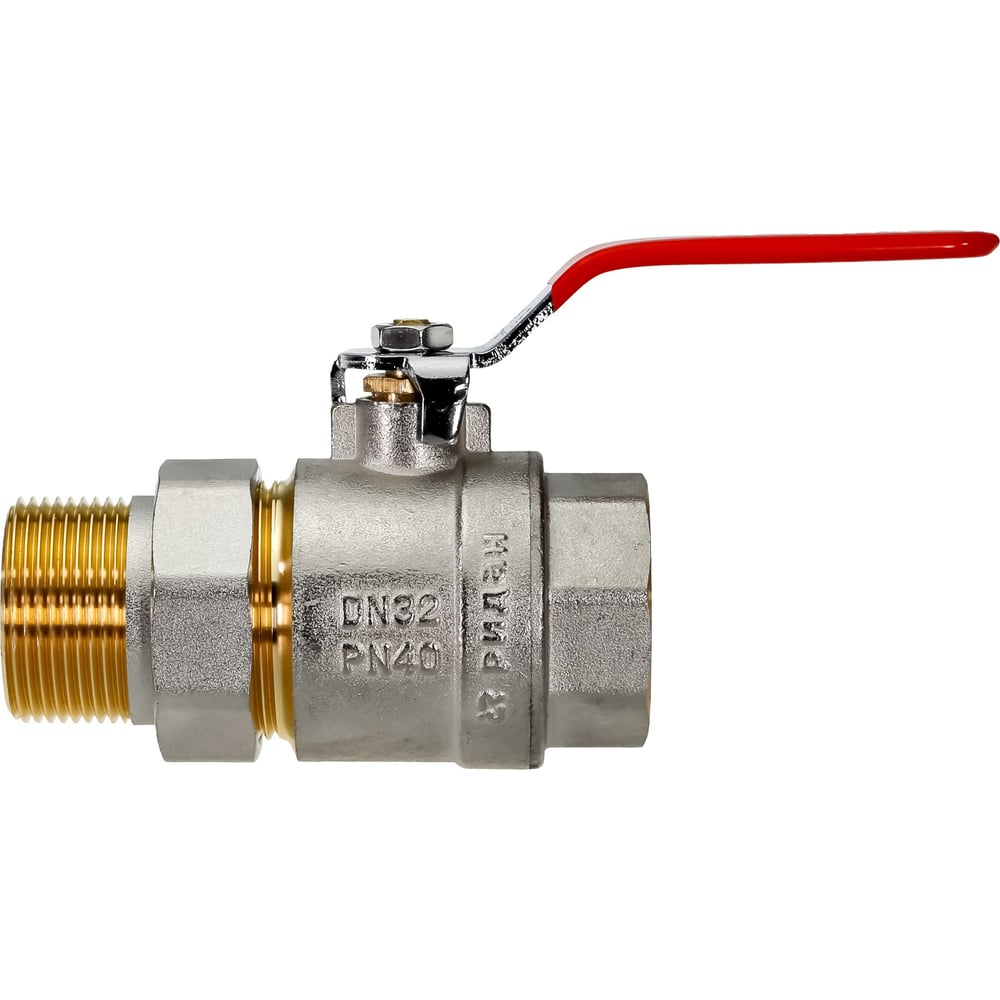 Изображение товара Шаровой кран Ридан ГОСТ59553-2021 PN40 DN32 латунь резьбовой двухходовой