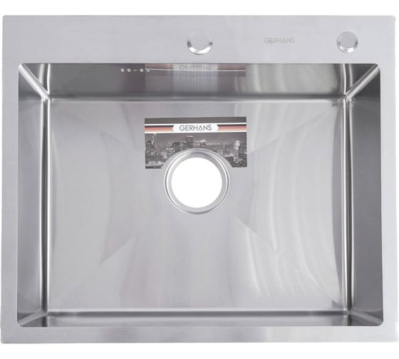 Изображение товара Кухонная мойка GERHANS из нержавеющей стали 60x50 сатин K 36050