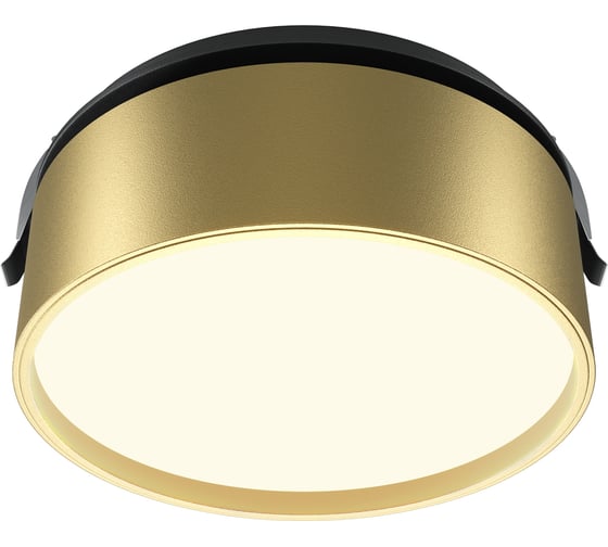 Изображение товара Встраиваемый светильник MAYTONI Onda Черный и Матовое золото DL024-18W3K-BMG