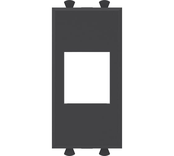 Изображение товара Адаптер DKC без шторки, для Keystone, Avanti, Черный матовый, 1 модуль, 1 шт. 4412211