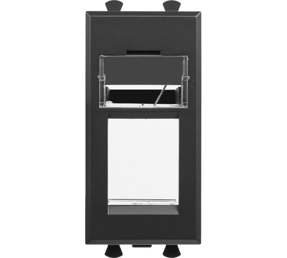 Изображение товара Адаптер DKC для Keystone, Avanti, Черный матовый, 1 модуль, 1 шт. 4412201