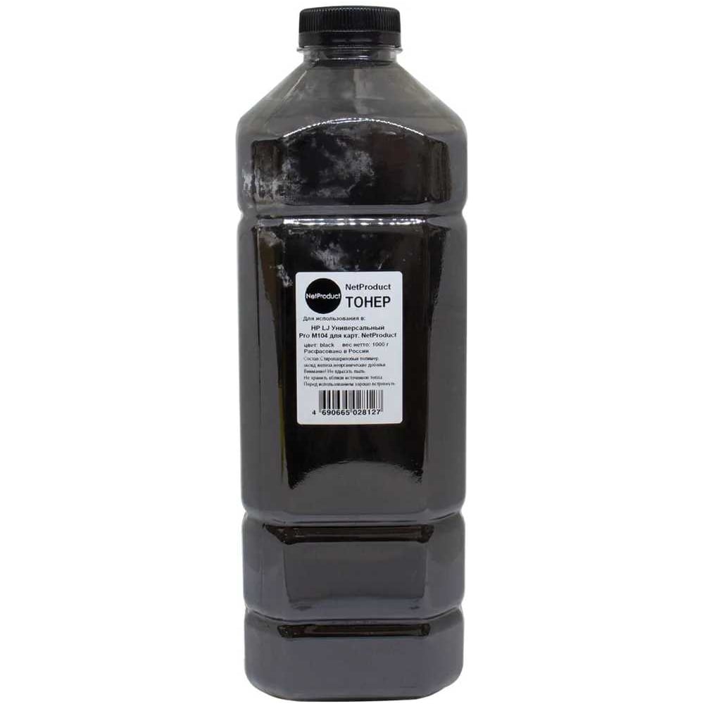 Изображение товара Тонер универсальный Netproduct для HP LJ Pro M104, Bk, 1 кг, канистра N-HP-UnivM104-Bk-1000G