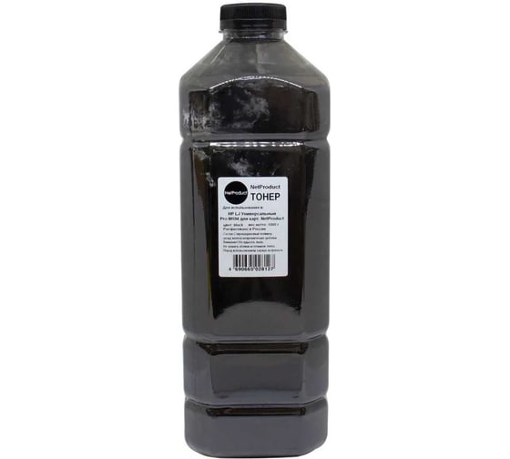 Изображение товара Тонер универсальный Netproduct для HP LJ Pro M104, Bk, 1 кг, канистра N-HP-UnivM104-Bk-1000G