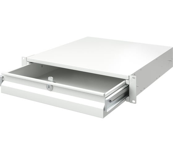 Изображение товара Выдвижной ящик DKC 19 2U, глубина 300 мм, RAL7035 1 шт R5ITCPD2HE