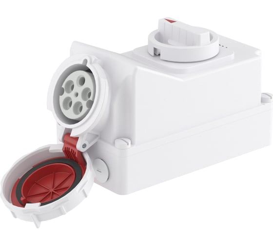 Изображение товара Розетка настенная с механической блокировкой и боковым расположением разъема DKC WIS IP67 32А 3P E N 400В DIS5613287